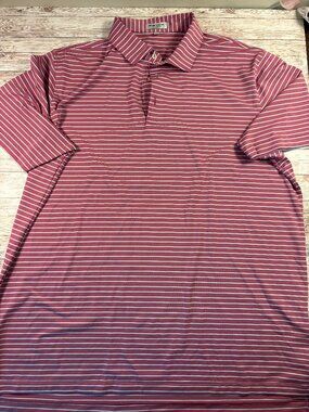 Peter Millar - Summer Comfort Polo - Red, White & Blue Stripe - XXL